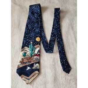 WOODWARD Men's Tie Silk Color Blue Green Vintage Collectible